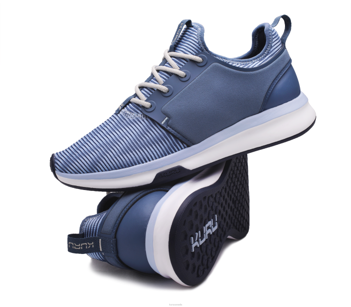 Kuru Shoes Mineral Blue/Bone Gray Women ATOM WIDE 84BZ56