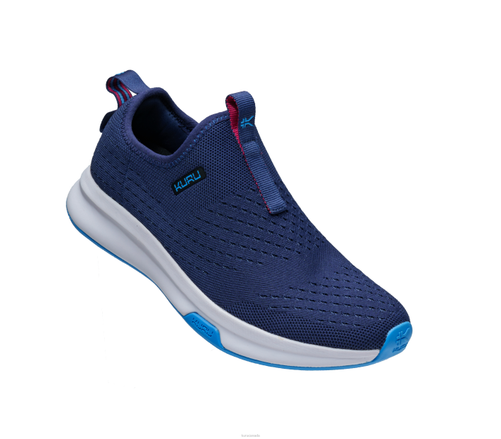 Kuru Shoes Navy/Sky Blue Women ATOM SLIP-ON 84BZ67