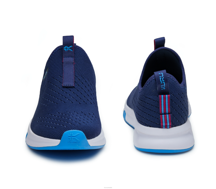 Kuru Shoes Navy/Sky Blue Women ATOM SLIP-ON 84BZ67