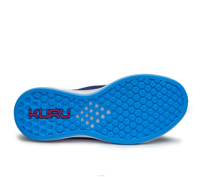 Kuru Shoes Navy/Sky Blue Women ATOM SLIP-ON 84BZ67
