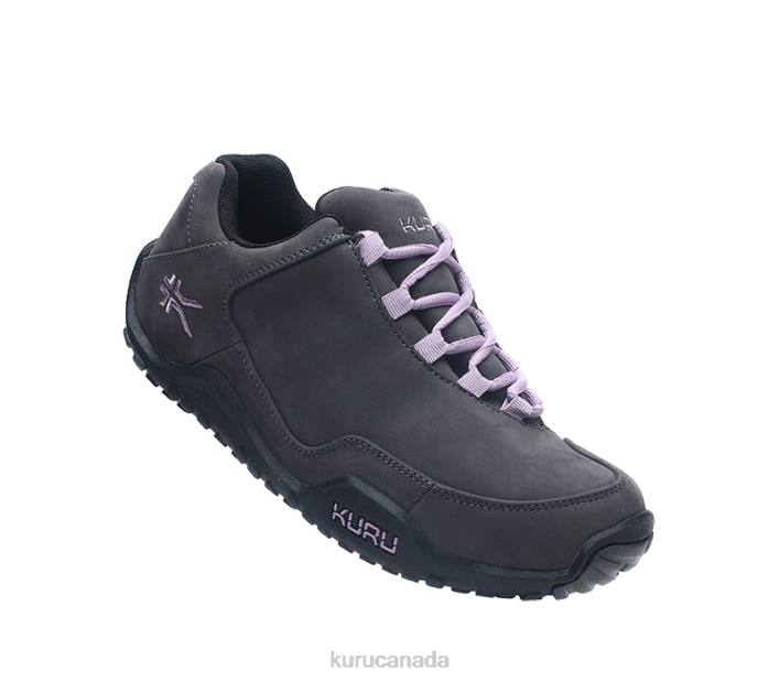 Kuru Shoes Smoke Gray/Jet Black/Violet Women CHICANE WIDE 84BZ51
