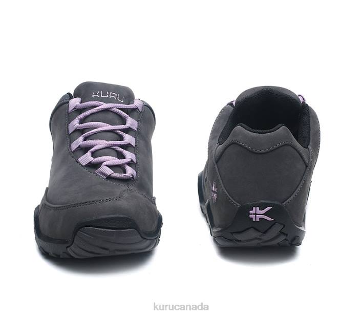 Kuru Shoes Smoke Gray/Jet Black/Violet Women CHICANE WIDE 84BZ51