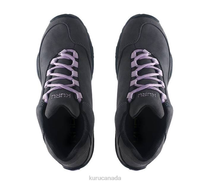 Kuru Shoes Smoke Gray/Jet Black/Violet Women CHICANE WIDE 84BZ51