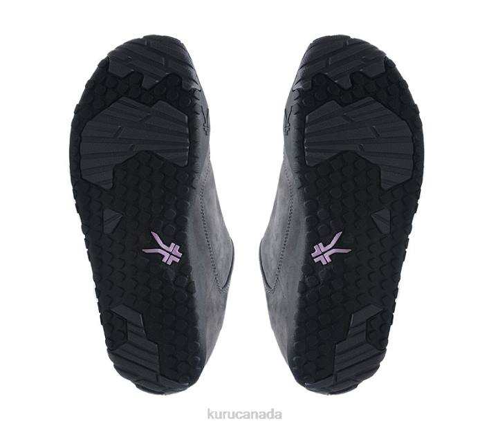 Kuru Shoes Smoke Gray/Jet Black/Violet Women CHICANE WIDE 84BZ51