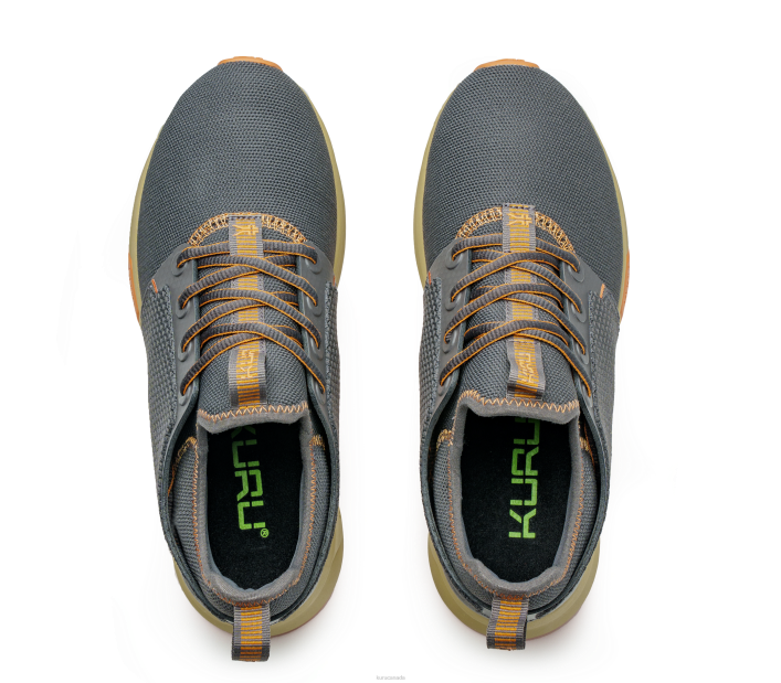 Kuru Shoes Smoke Gray/Pale Orange Women ATOM WIDE 84BZ61