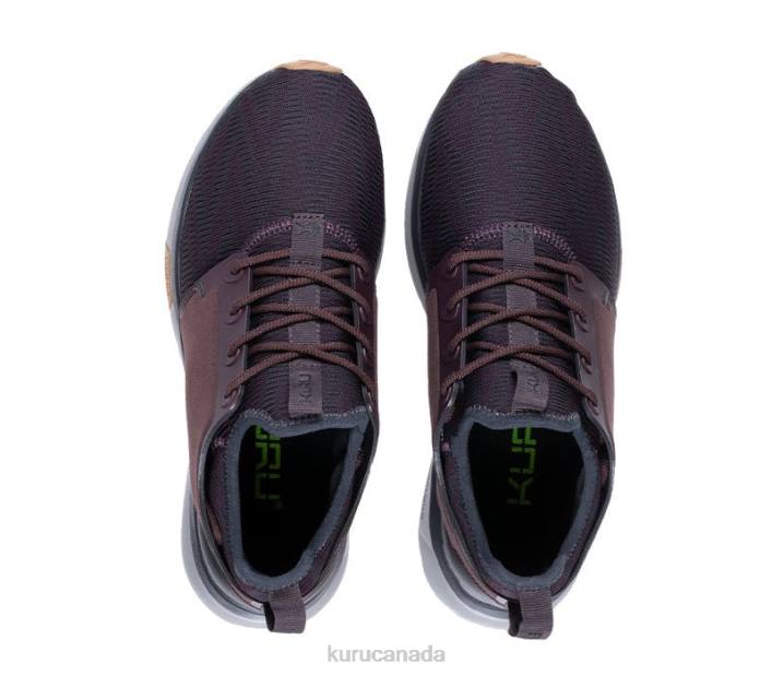 Kuru Shoes Wine Purple/Storm Gray/Black Shadow Women ATOM WIDE 84BZ43
